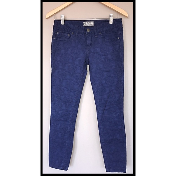 Free People Pants Jumpsuits Dark Blue Skinny Poshmark